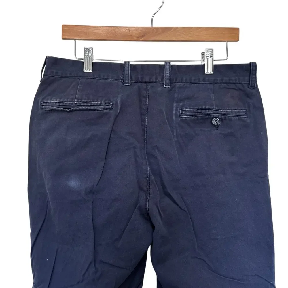 J. Crew The Bleecker Navy Blue Chino Pants Sz 33x32